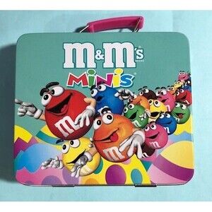 M&M Happy Easter mini tin box -EUC